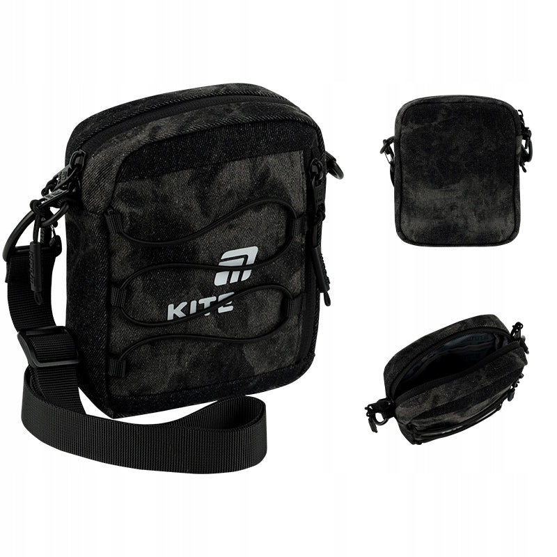 Crossbody shoulder strap bag toeba black denim for boys Kite