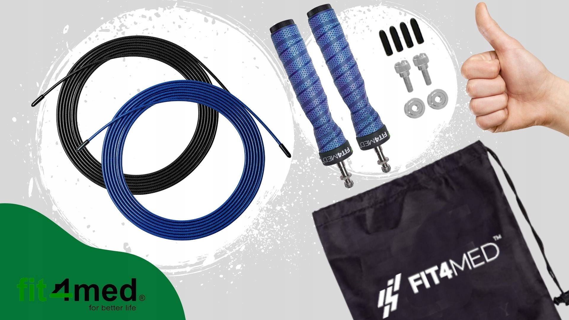Crossfit Boxing Training Jump Rope with Bearings 2 Solid Links Kind made of plastic