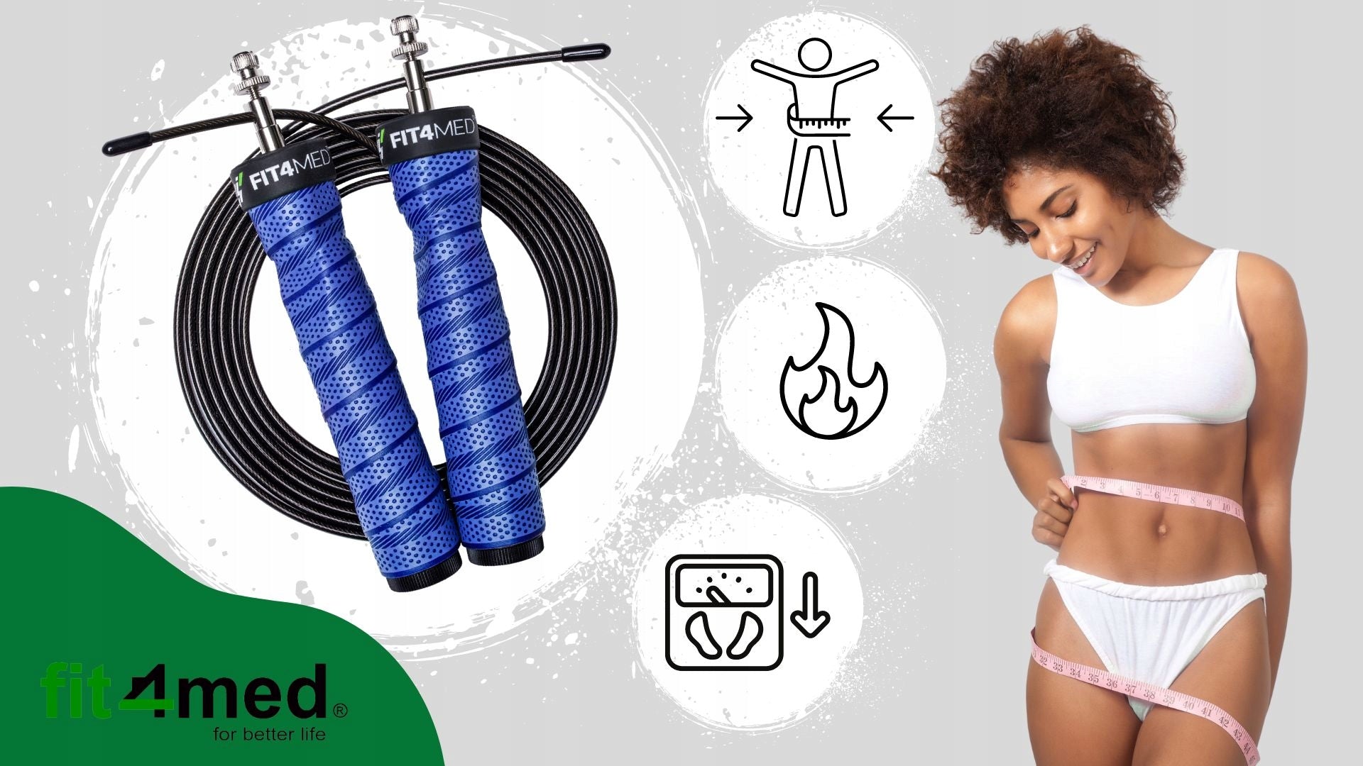 Crossfit Boxing Training Jump Rope with Bearings 2 Solid Links Model FIT875