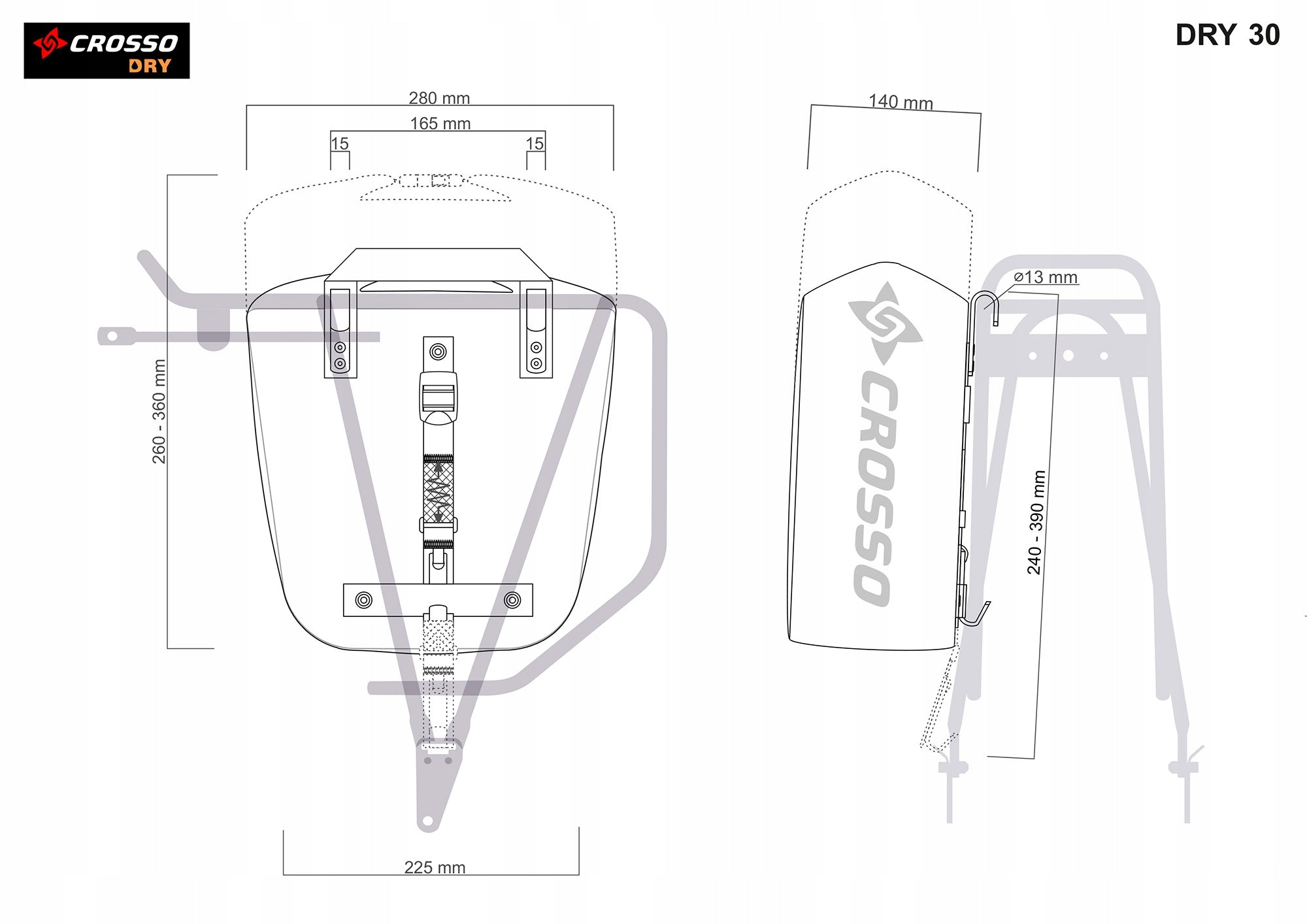 Crosso Dry Plus 30 / Crosso system - Red colour Manufacturer code 5901619646519