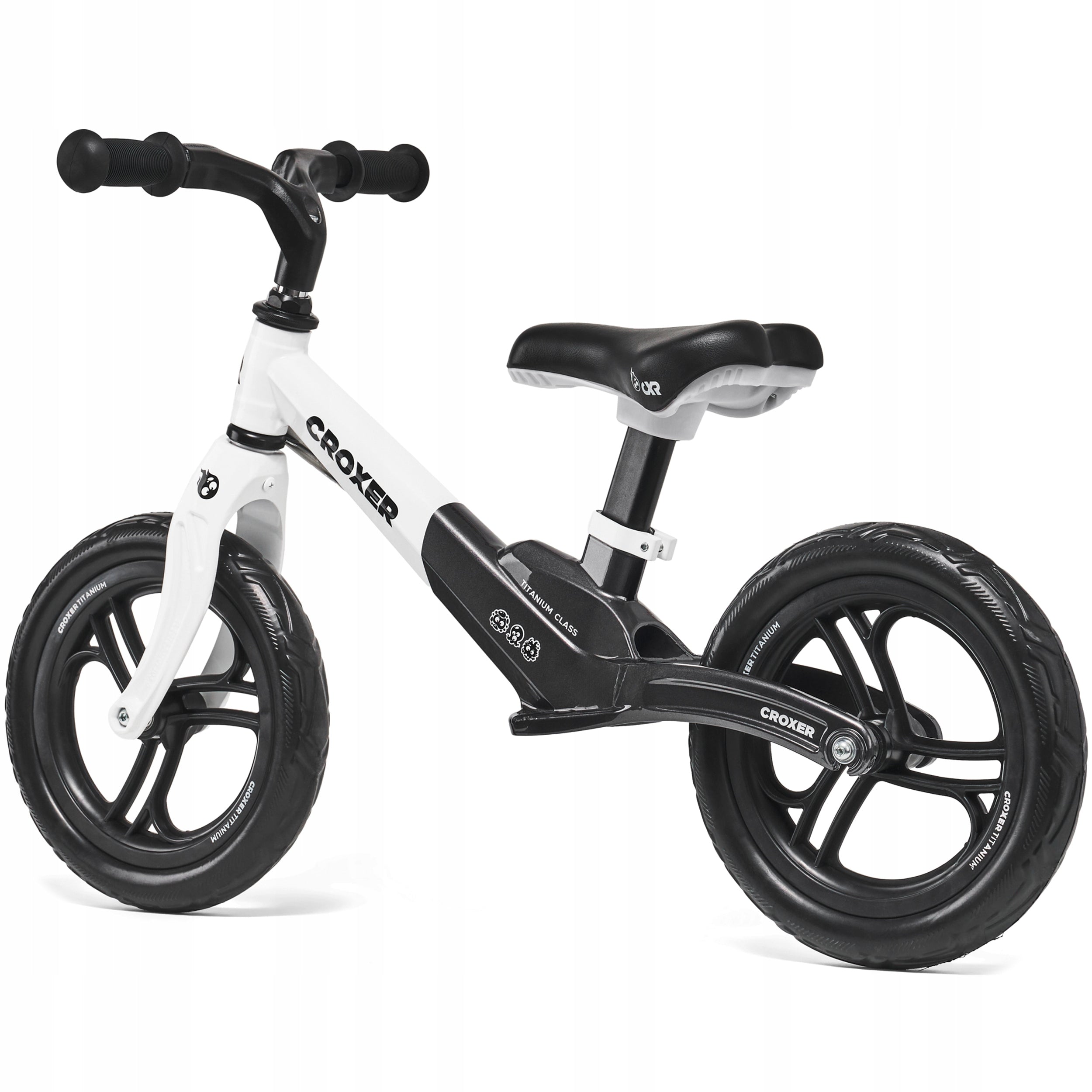Croxer Titanium Pro Black/White Balance Bike Brand Croxer