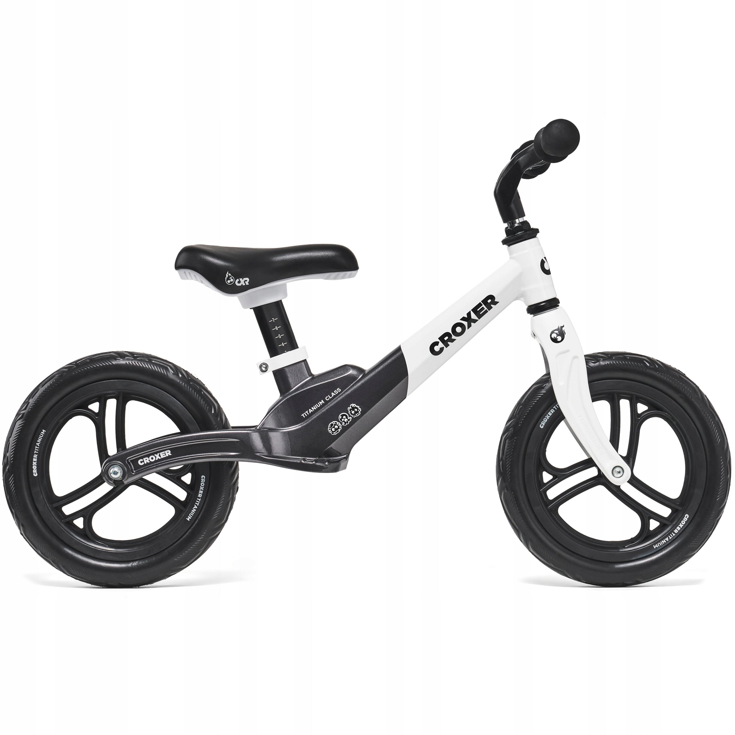 Croxer Titanium Pro Black/White Balance Bike Model Titanium Pro
