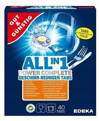 Cubes Dishwasher Tablets G&G Concentrated 40 Pieces Effective Efficient