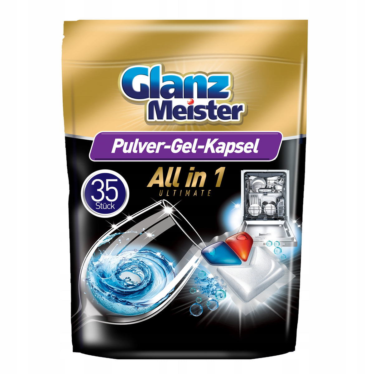 Cubes Dishwasher Tablets GlanzMeister Concentrated 2x35pcs Effective