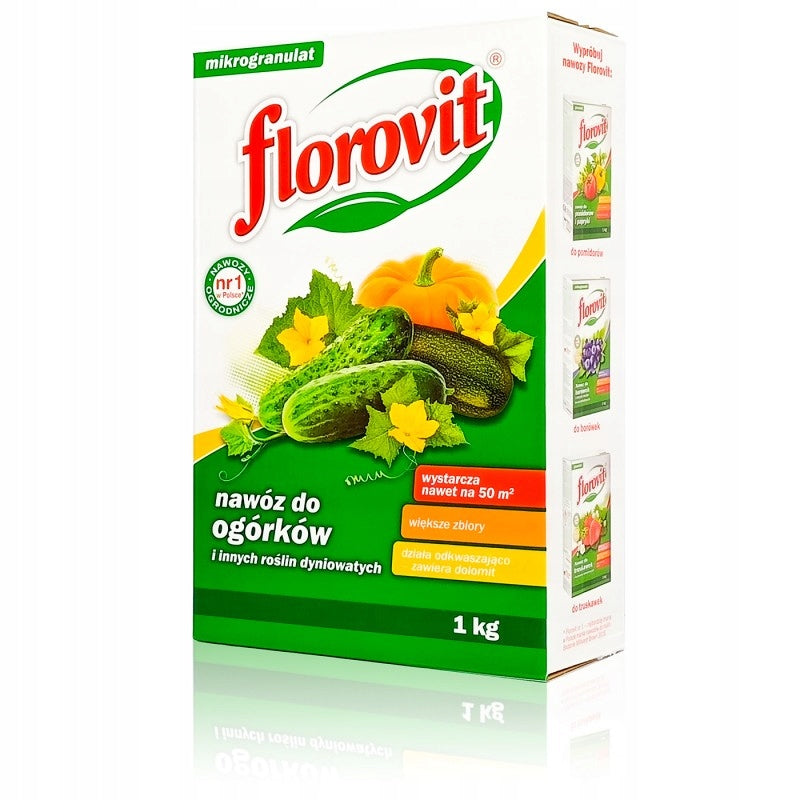 Cucumber Fertilizer Pumpkin Zucchini Watermelon Melon 1kg Florovit Manufacturer code NAWÓZ DO OGÓRKÓW