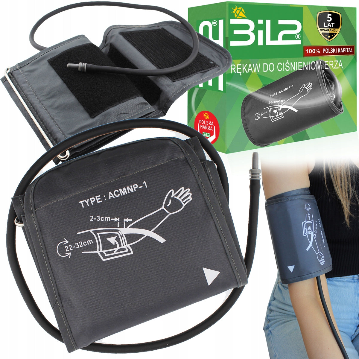 Cuff For Blood Pressure Monitor Universal Sleeve 22-32 cm Naxan