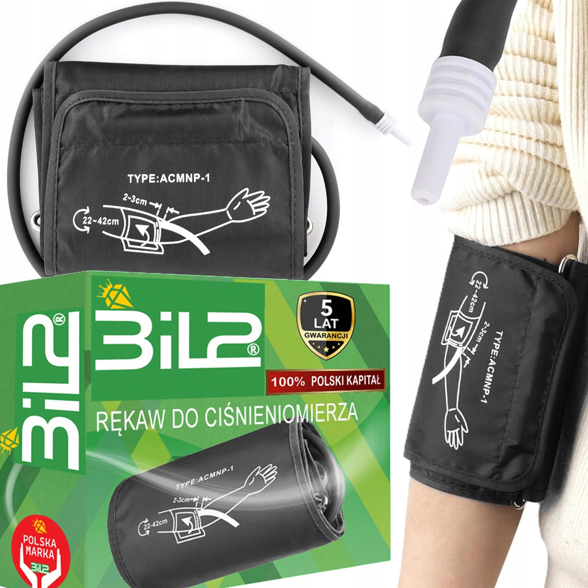 Cuff For Blood Pressure Monitor Universal Sleeve 22-42 cm BiL2