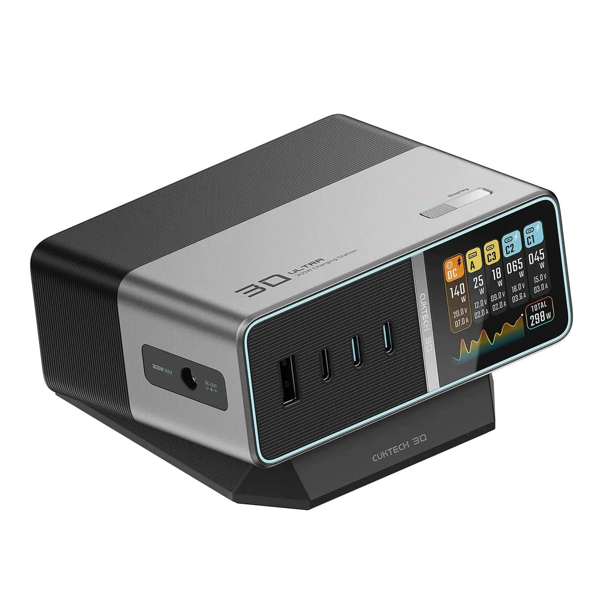 Cuktech TA3005U 300W 5in1 Charging Station With Digital Display