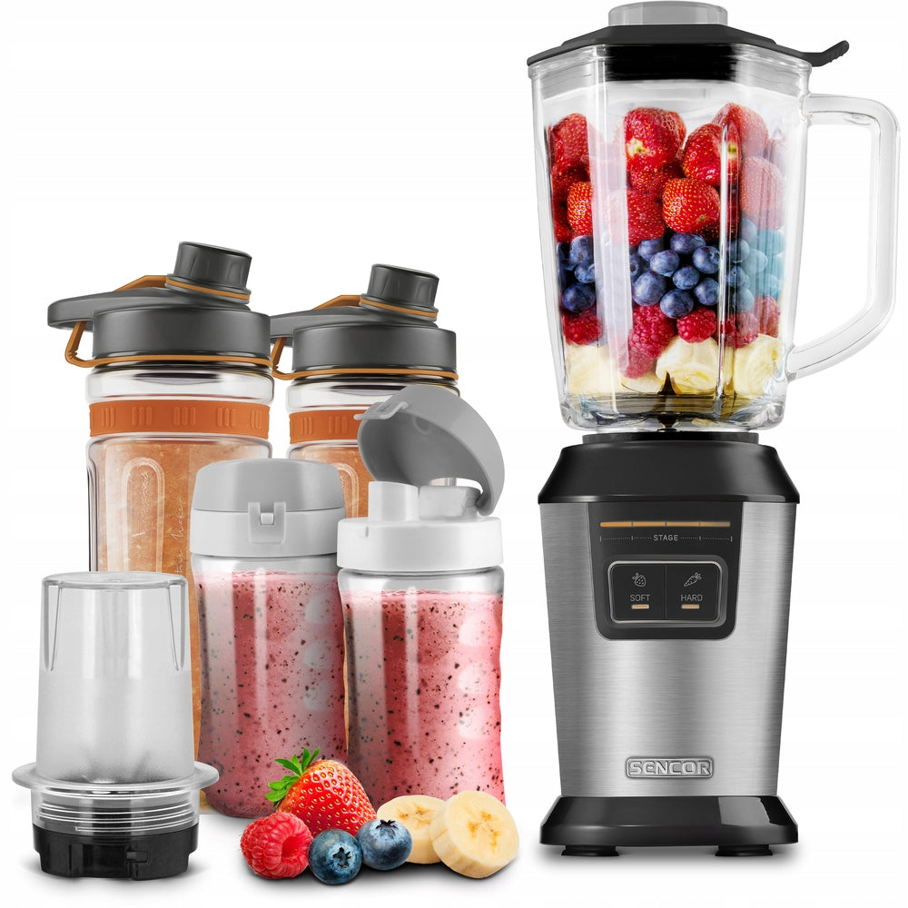 Cup Blender Sencor 7570SS 800W Smoothie Bottles Tritan Blade Titanium