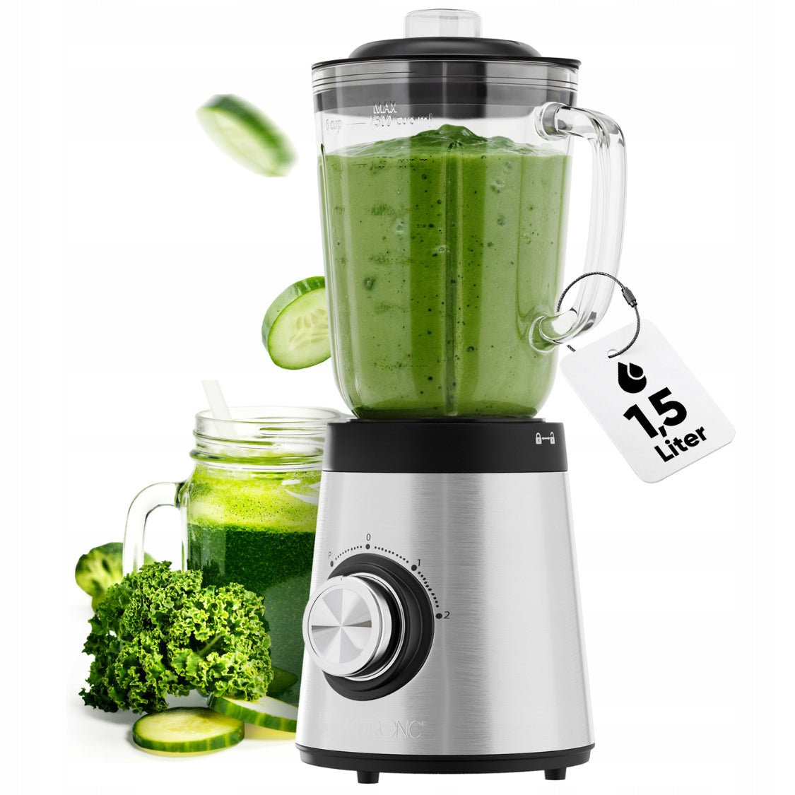 Cup blender 1,5L 700W Clatronic UM ice crushing glass jug Packaging status original