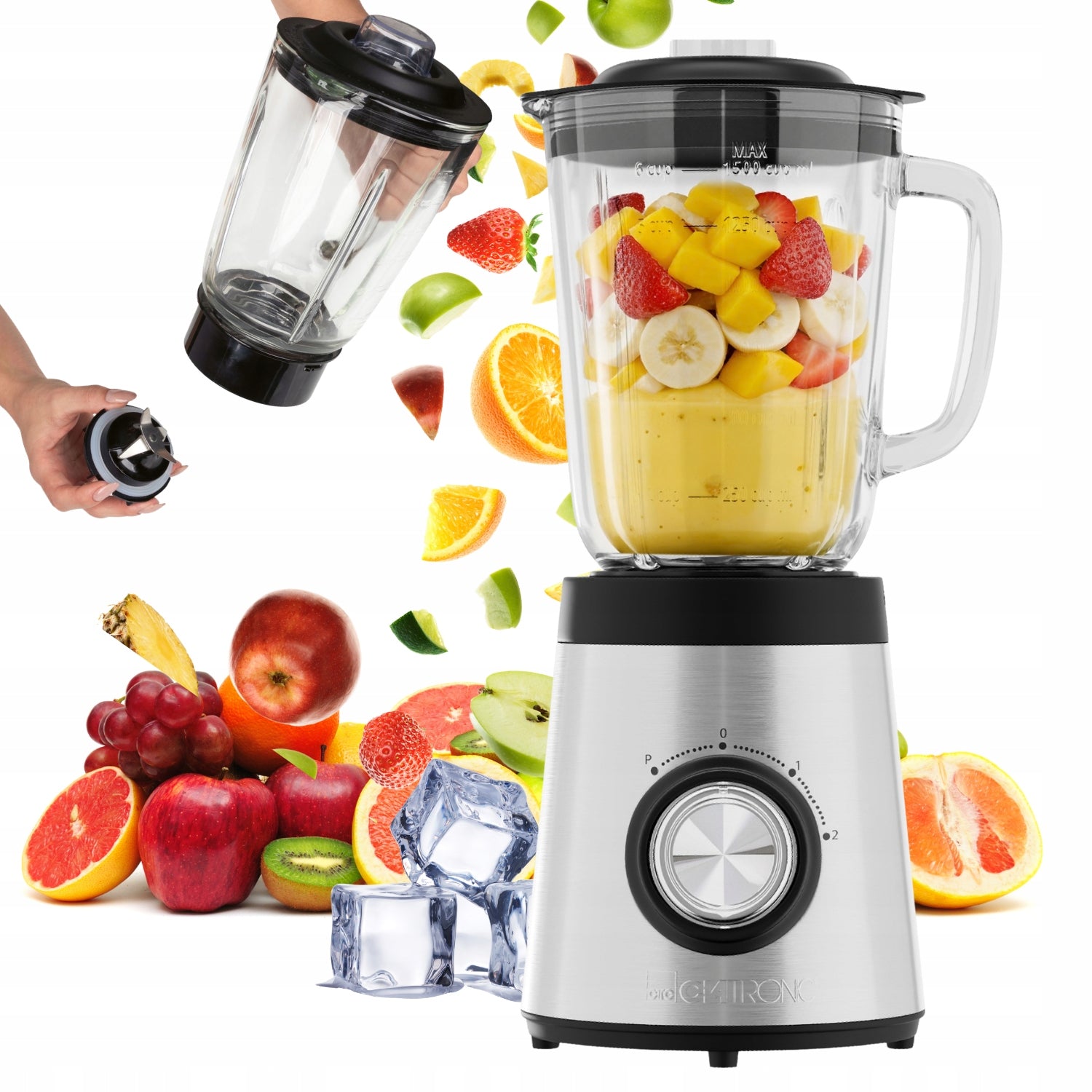 Cup blender 1,5L 700W Clatronic UM ice crushing glass jug