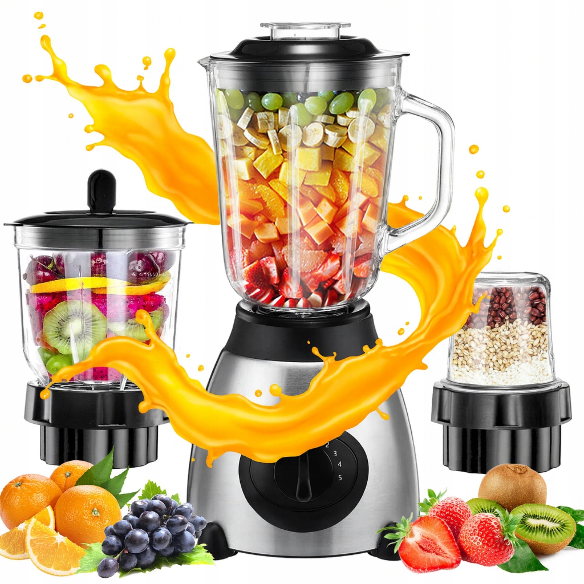 Cup blender ALW1005, 1500 W, silver-grey + 3 cups :789