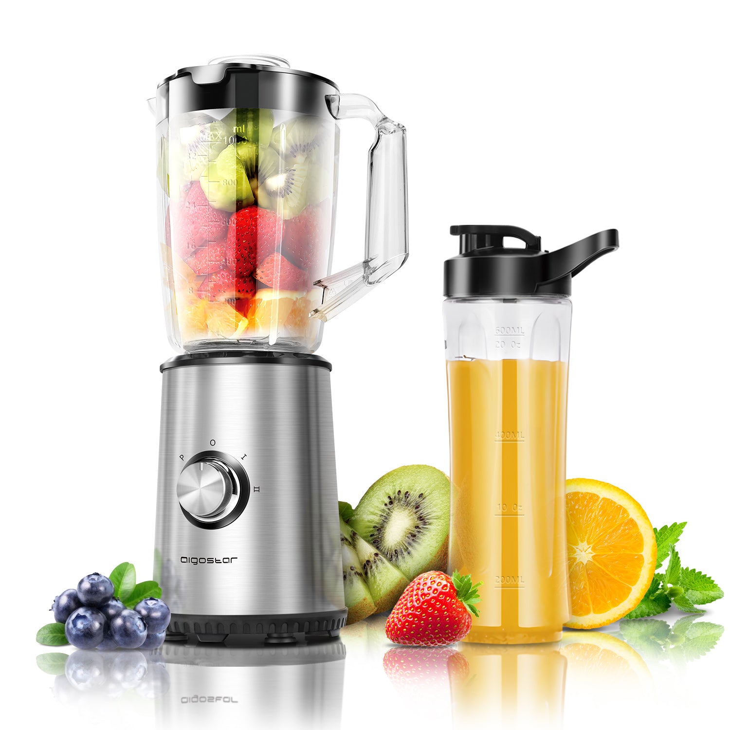 Cup blender Aigostar 203085 350 W silver/grey