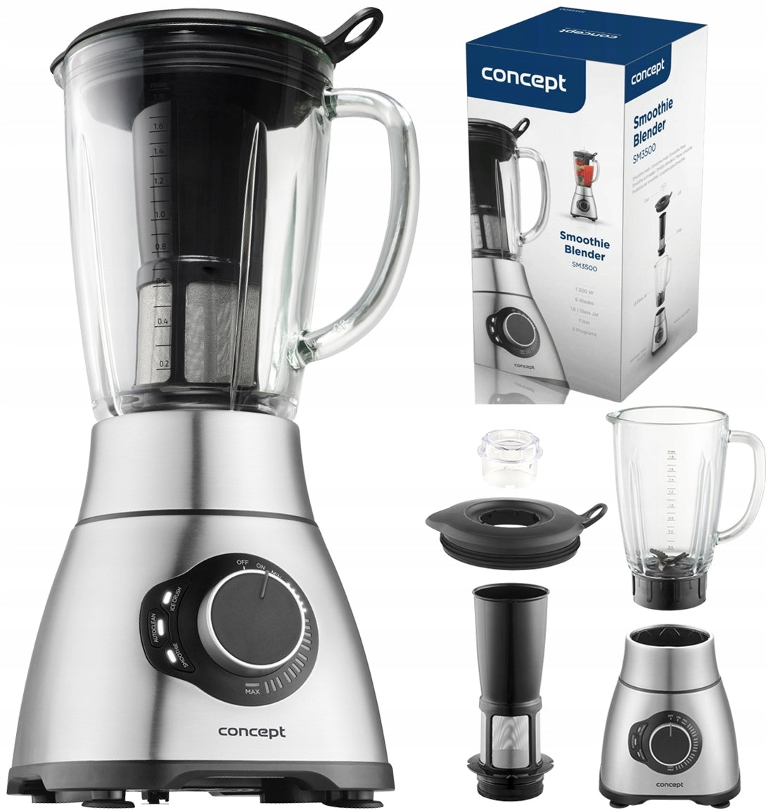 Cup blender Concept STRONG 1300 W 1,8 L SMOOTHIE ICE CRUSH