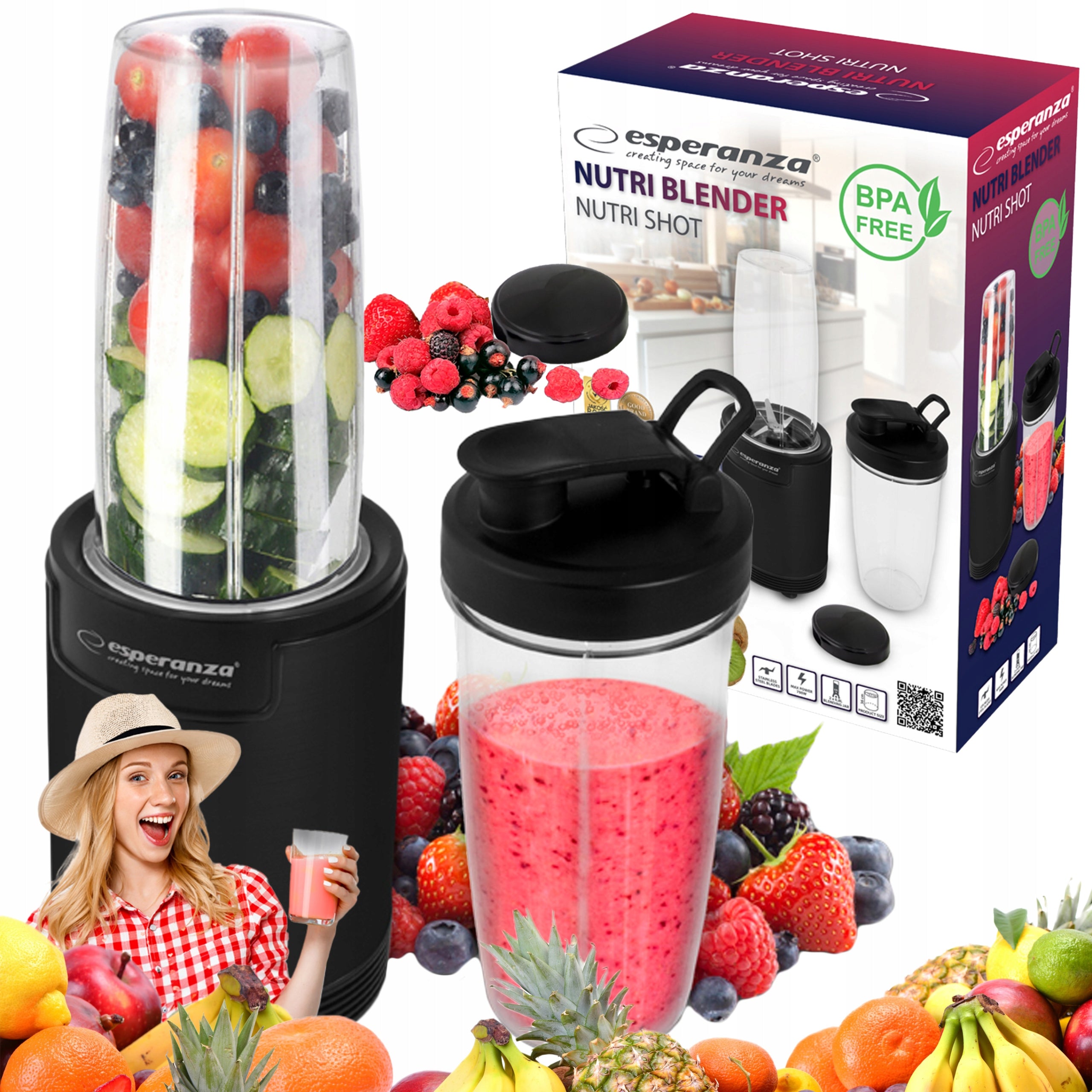 Cup blender Esperanza Nutri Shot 6W1 700W