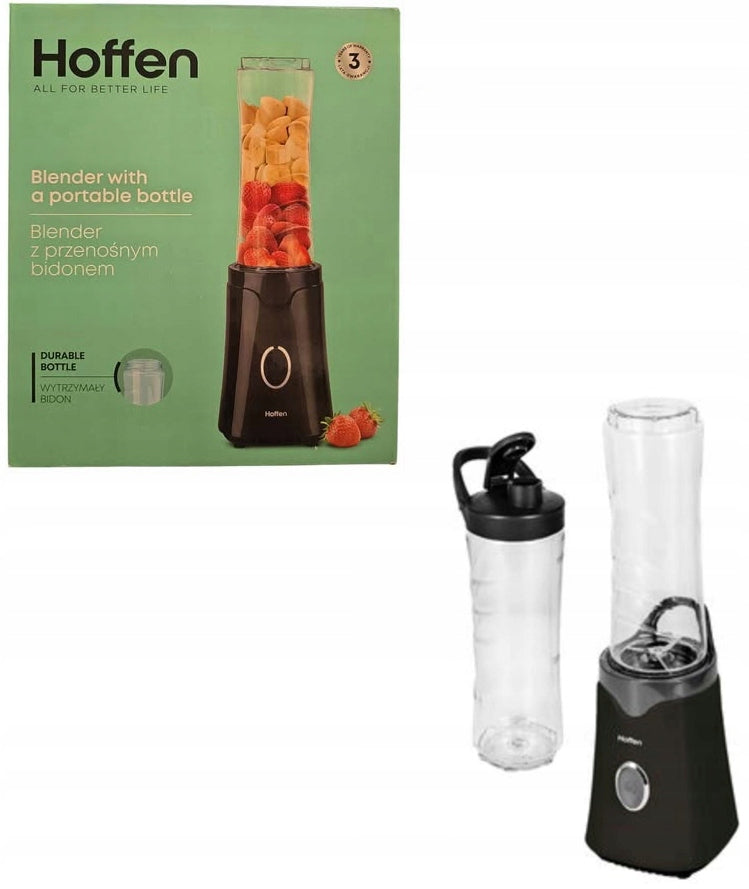 Cup blender Hoffen 350 W black with portable water bottle