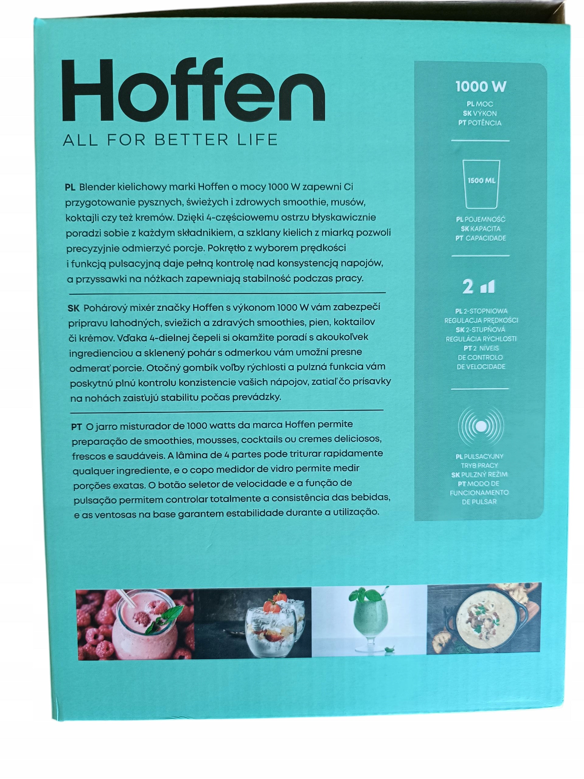 Cup blender Hoffen black 1000W Brand Hoffen