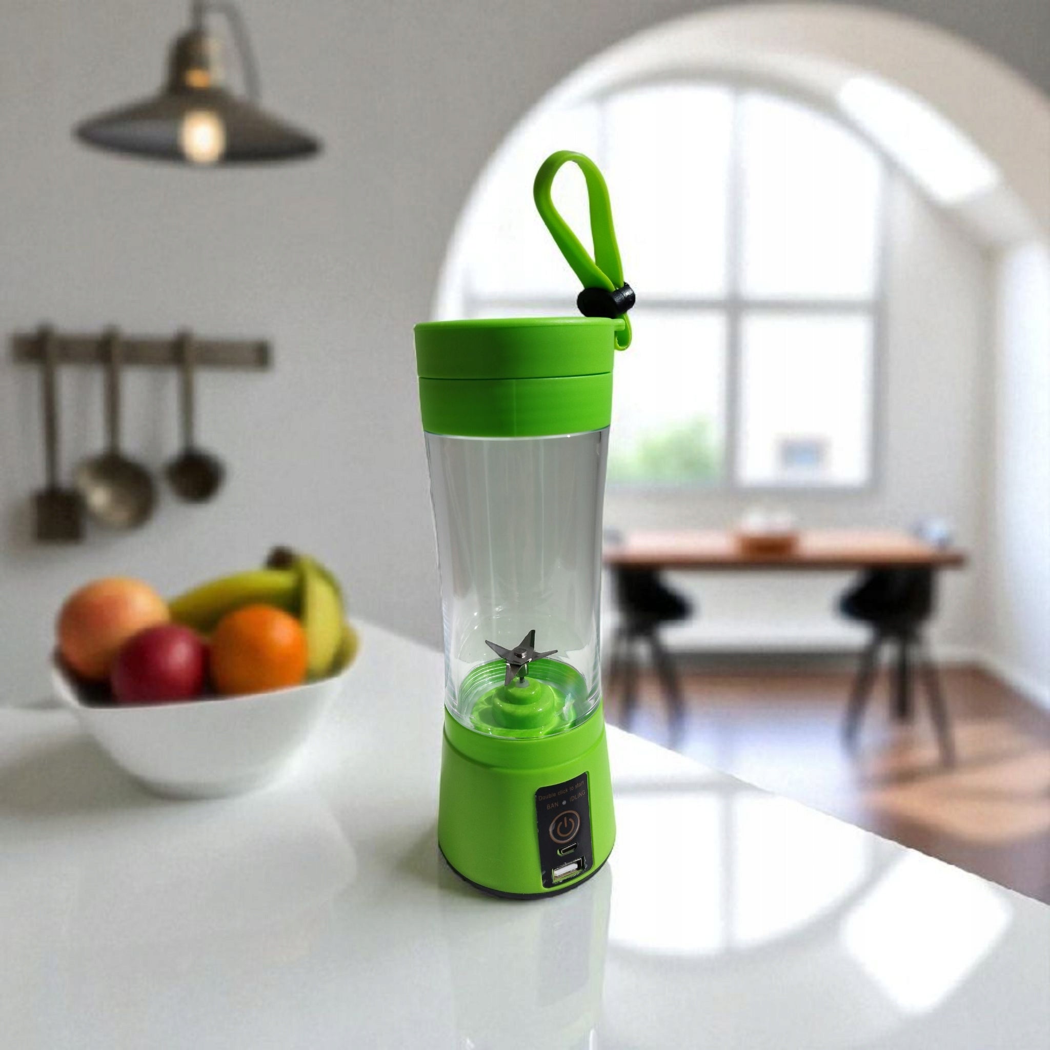 Cup blender JUICE CUP | Mini smoothie mixer | Green | 380ml Brand no brand