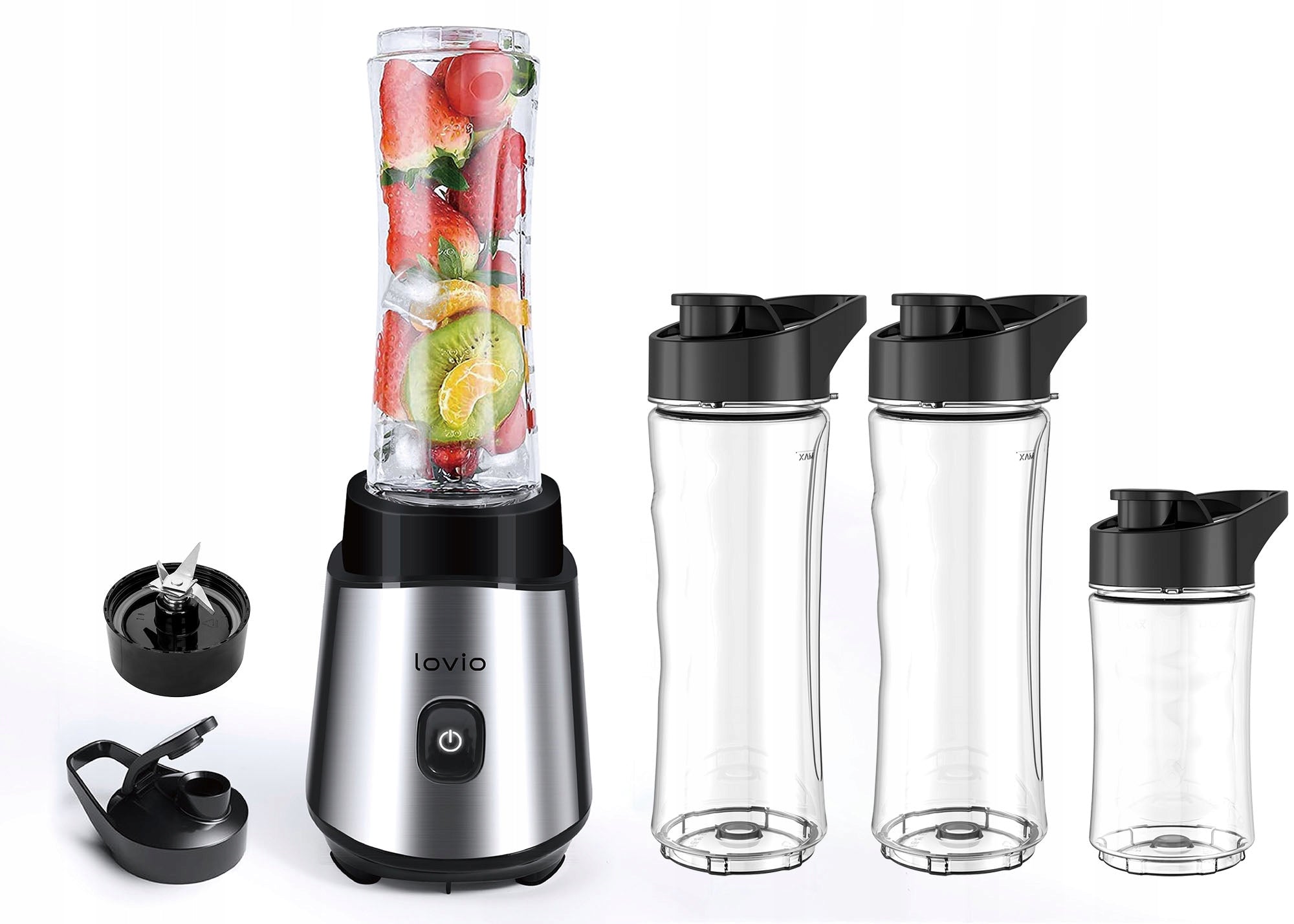 Cup blender LOVIO HOME LVJBL001 + 3 bottles included Number of speed levels 1