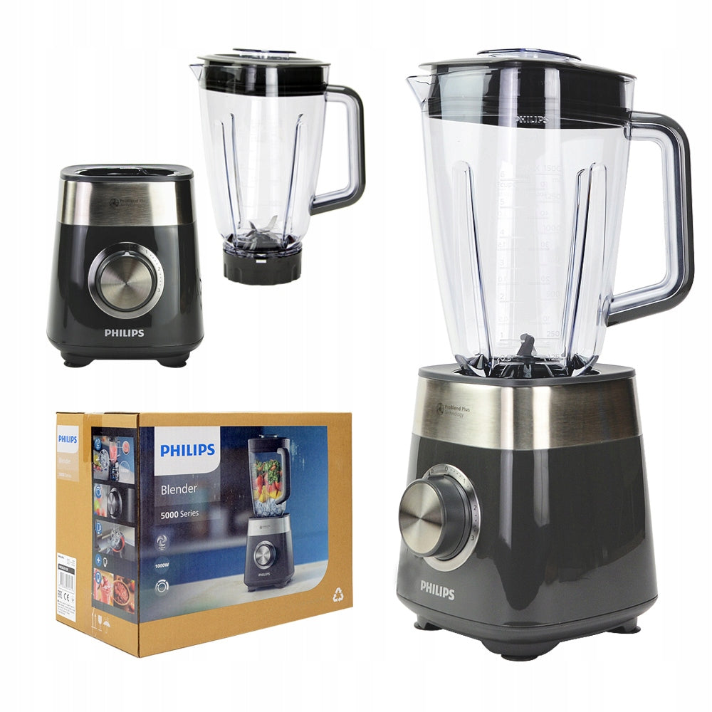 Cup blender PHILIPS HR3020/20 Series 5000 1000W 3 speeds grey 2L