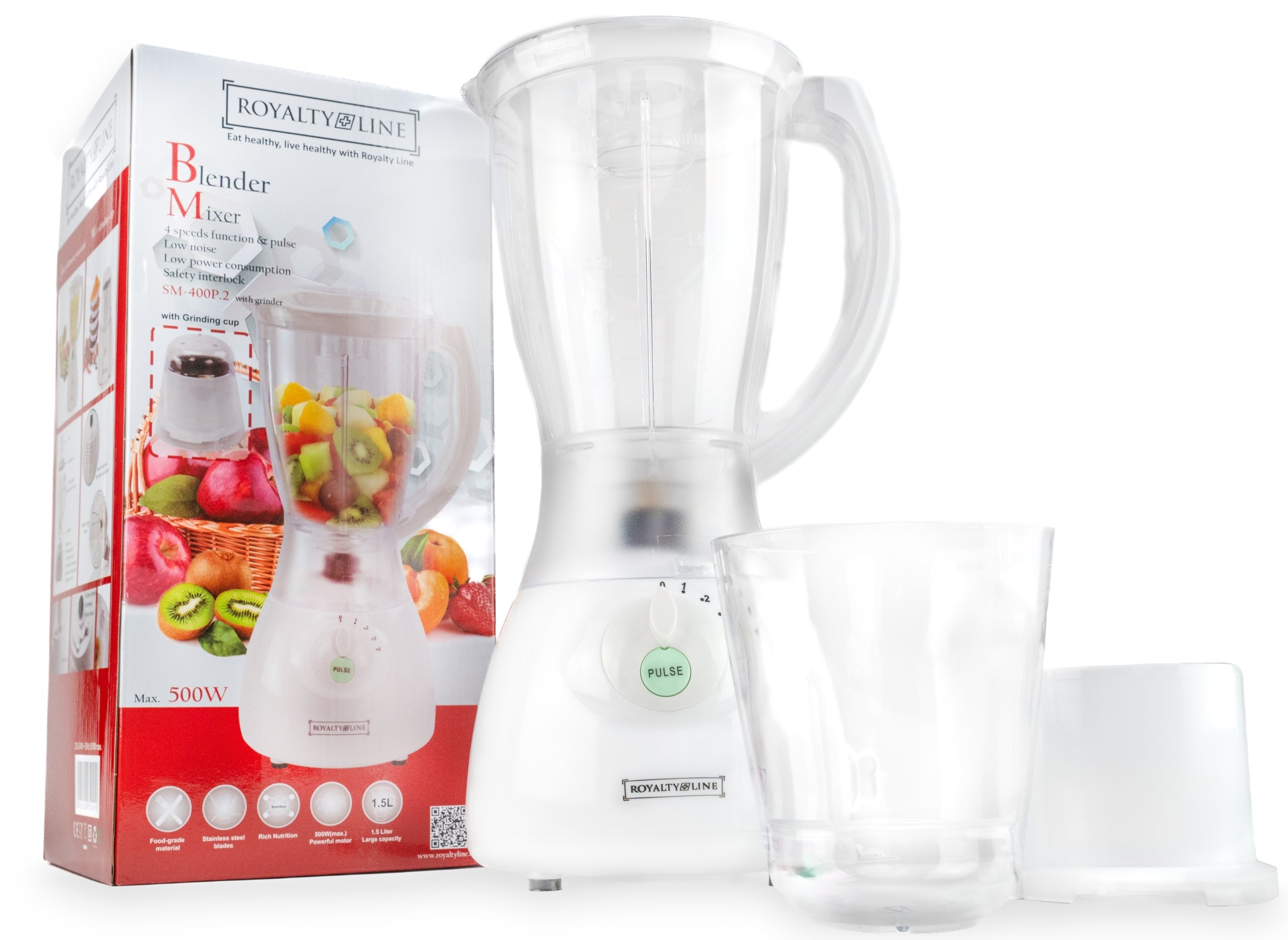 Cup blender Royalty Line RL-SM-400P.2L 500 W white