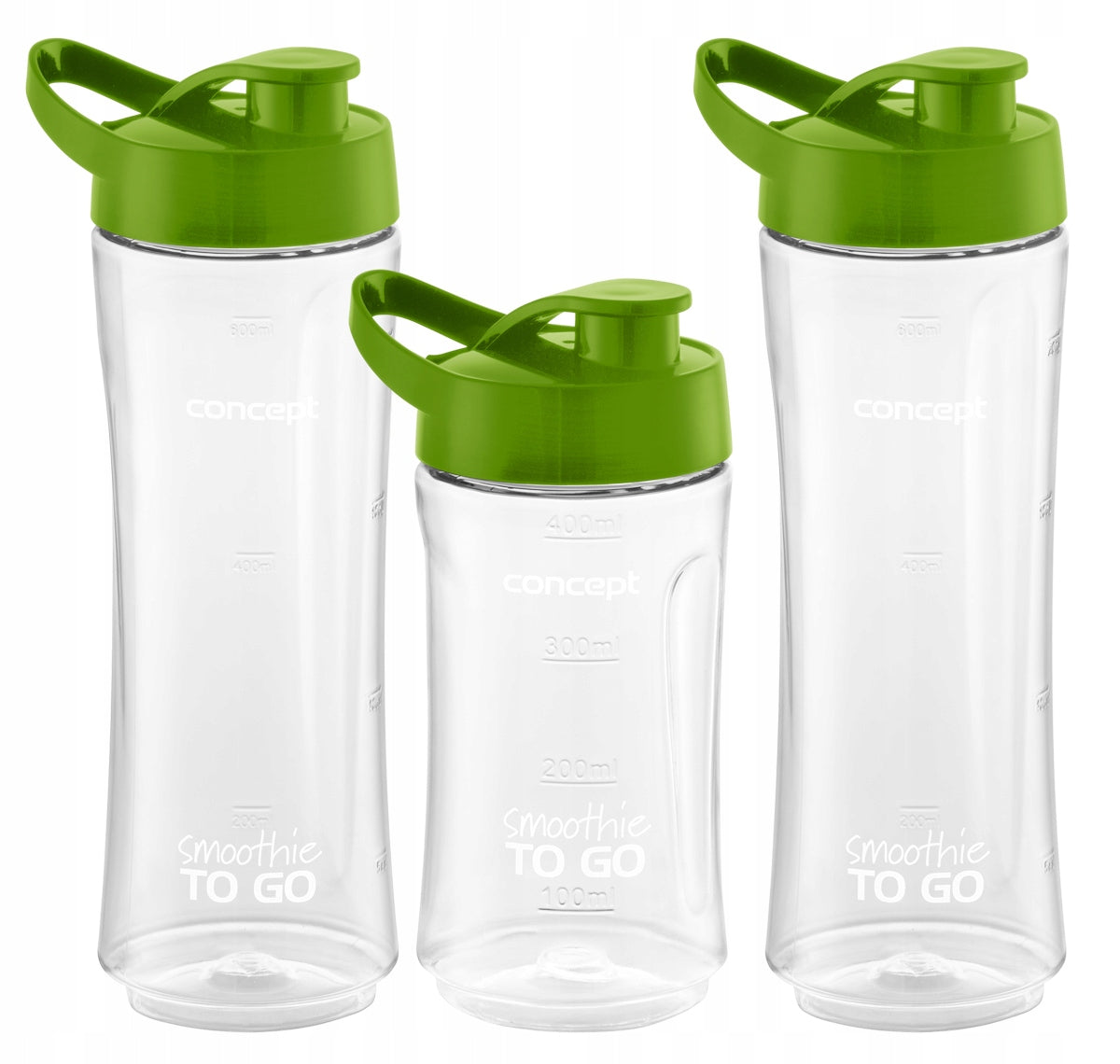 Cup blender Smoothie sport + 3 water bottles included 300 W green Brand Concept