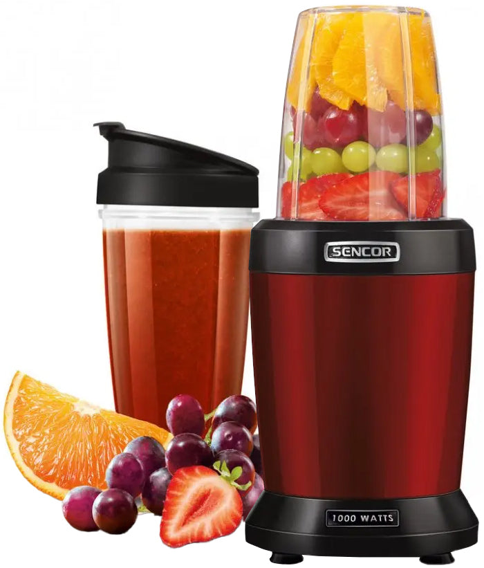 Cup blender for smoothie Nutri Sencor 1000W Red + 2 Cups Tritan