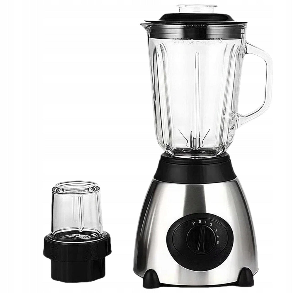 Cup blender glass mixer strong 1,5l 850W steel INOX crushes ice 2in1