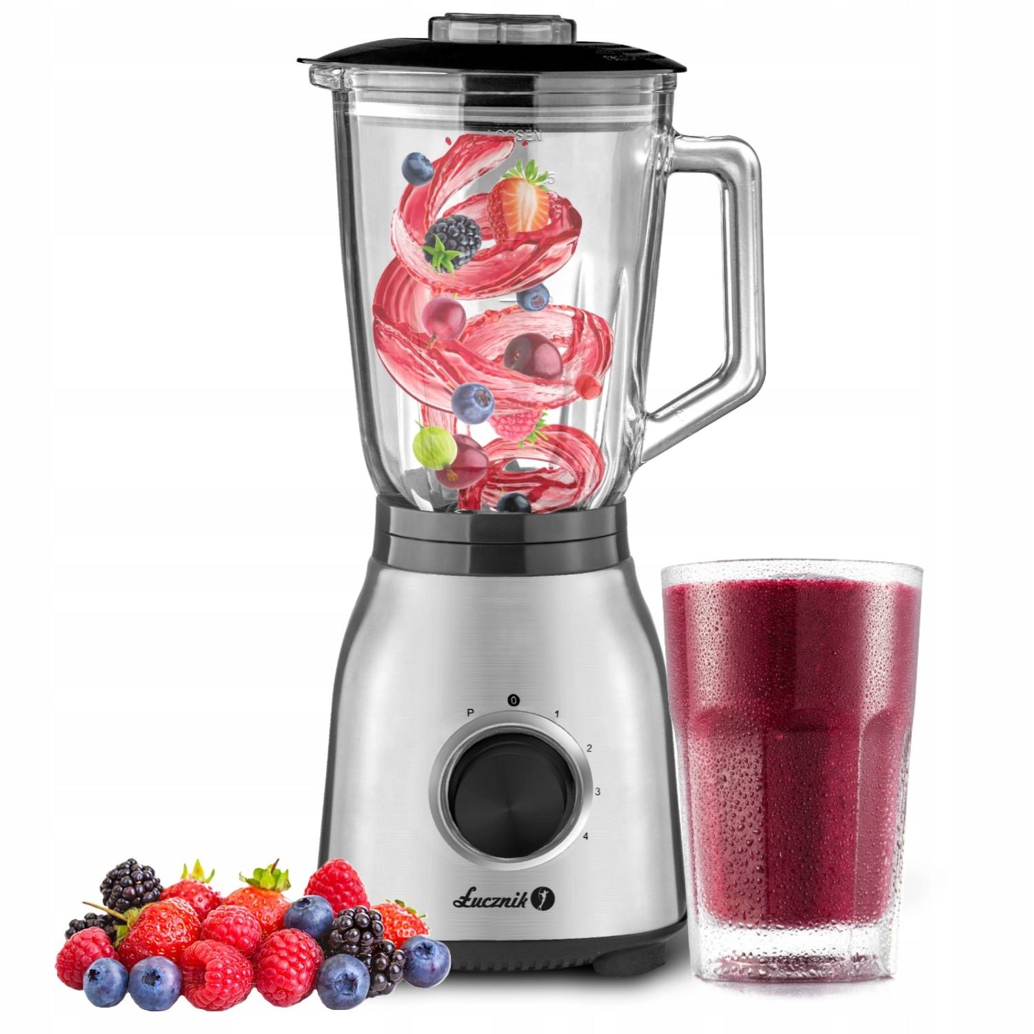 Cup blender Łucznik BL-1000 1,8l 1000W INOX steel crushes ice smoothie