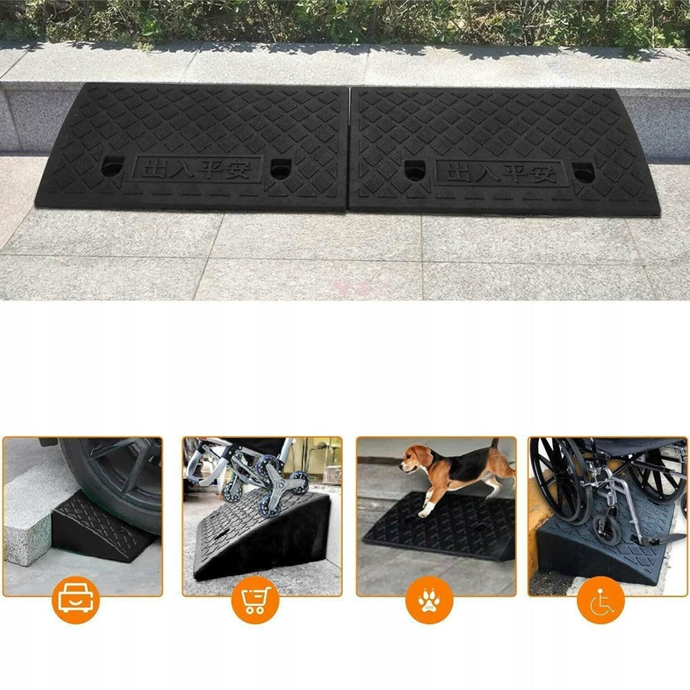Curb Inrun Door Driveway For Stroller Black 50x27x9Cm Brand Bedee