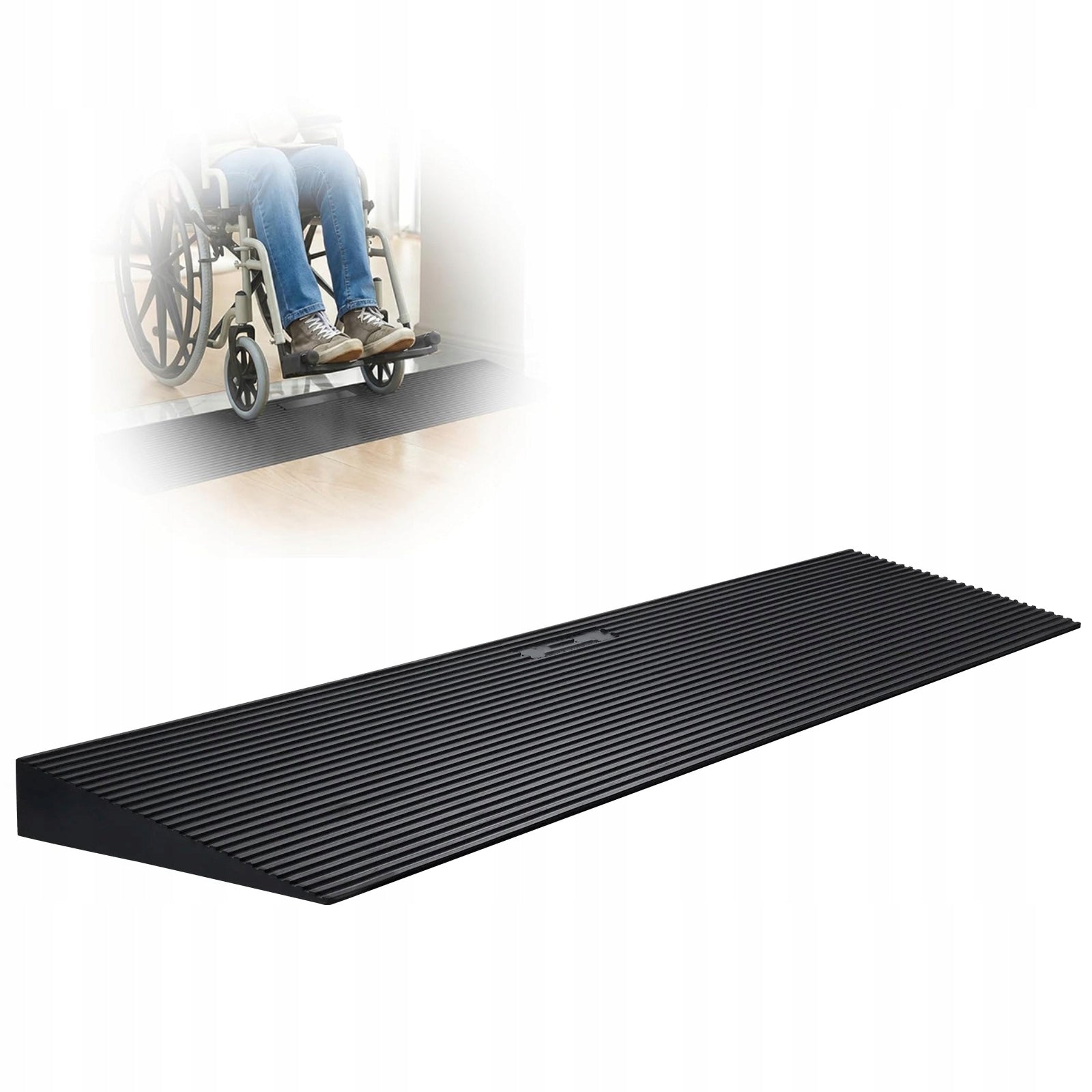 Curb Raid Rubber Threshold Ramp 90 x 15 x 2.5 CM Rubber 1PCS