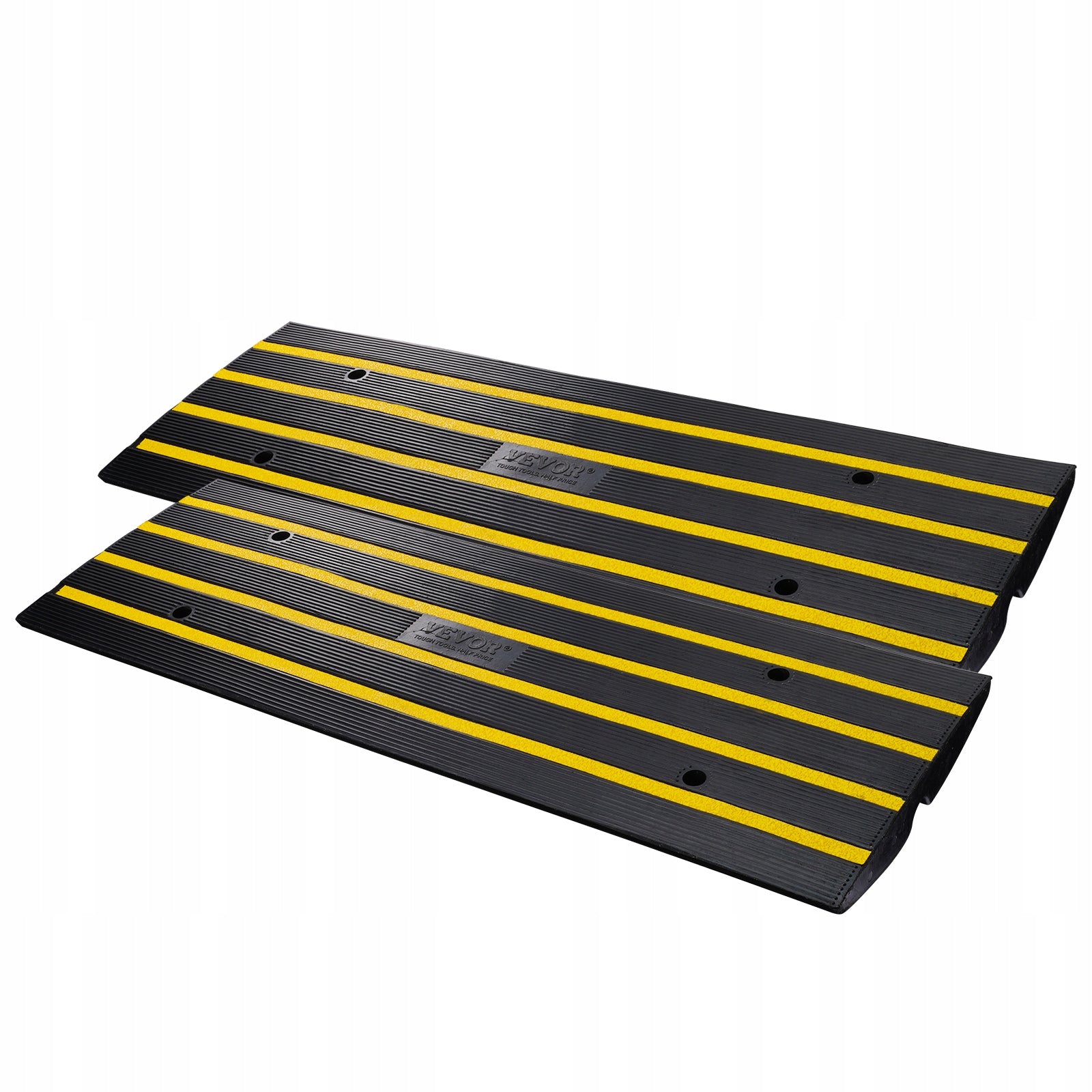 Curb Ramp Rubber Driveway Ramp 2 Pack 2.6" Rise 15T Load Threshold Ramp Brand Vevor