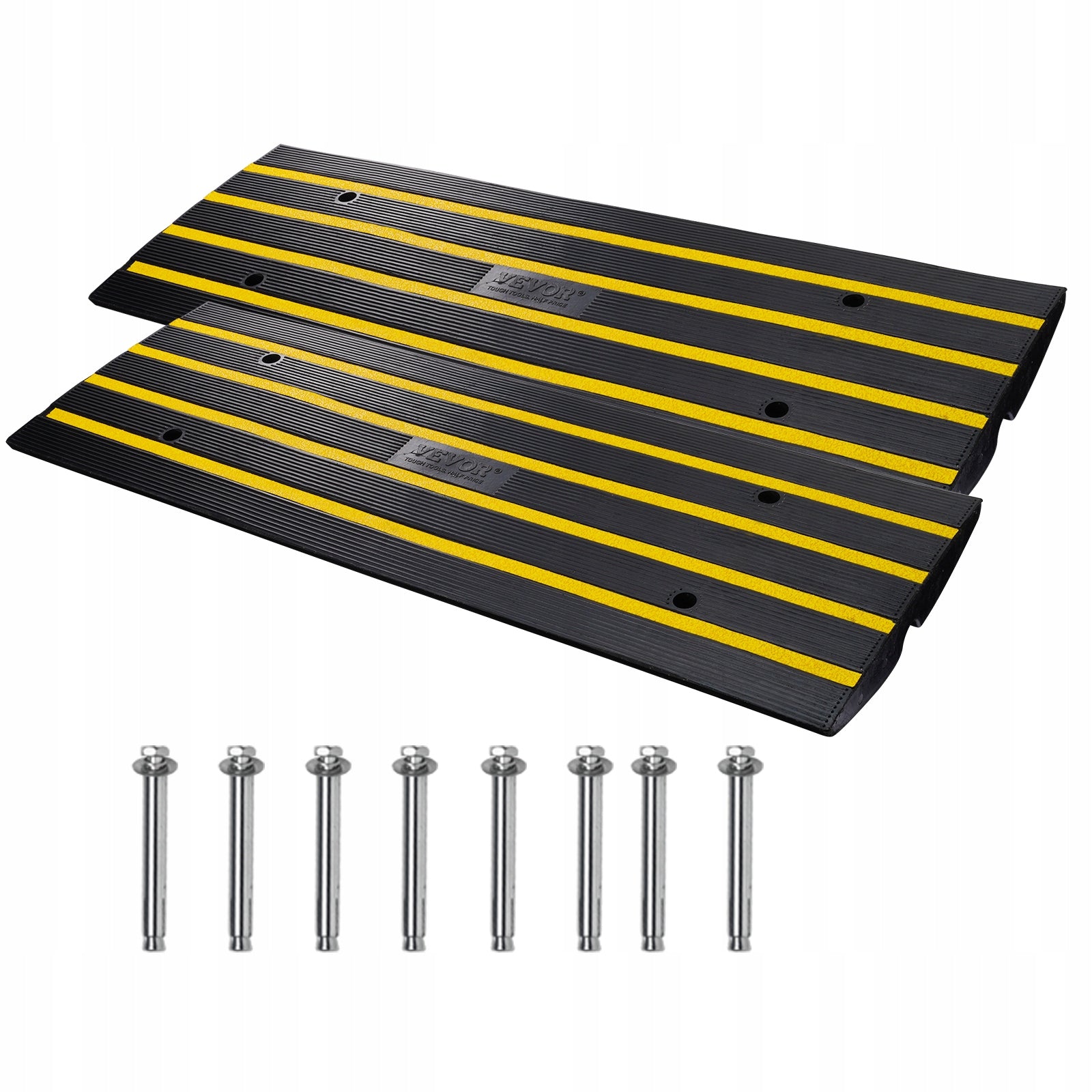 Curb Ramp Rubber Driveway Ramp 2 Pack 2.6" Rise 15T Load Threshold Ramp Manufacturer code ZXDBLYPDGB2