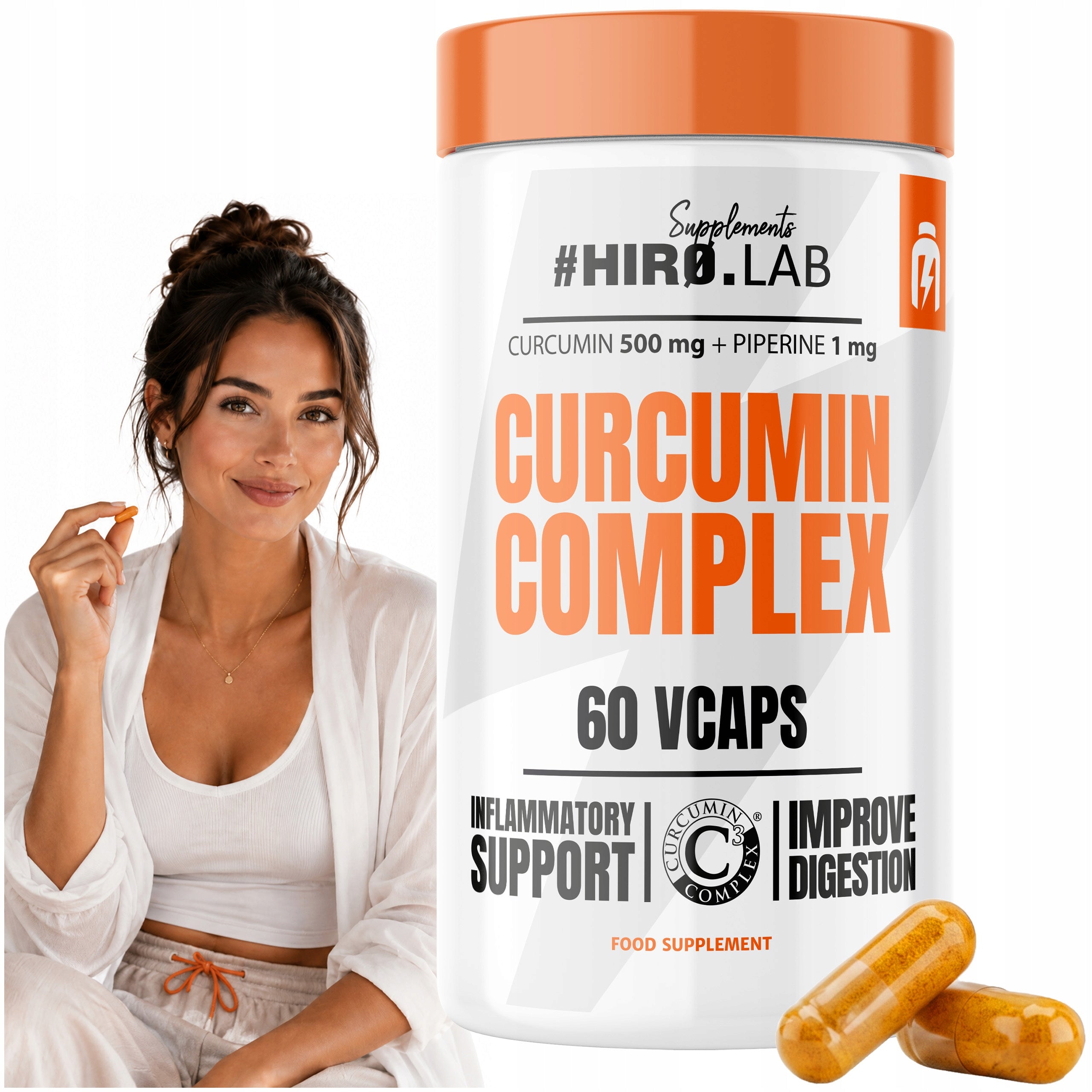 Curcumin C3 Complex 60caps with Piperine Immunity Liver Hiro.Lab