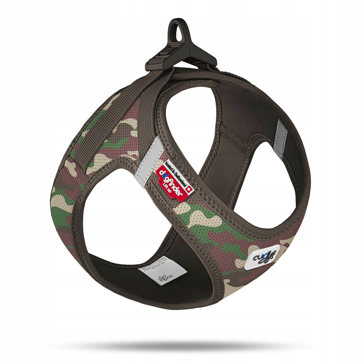 Curli Dog Harness Clasp Air Mesh Camouflage L