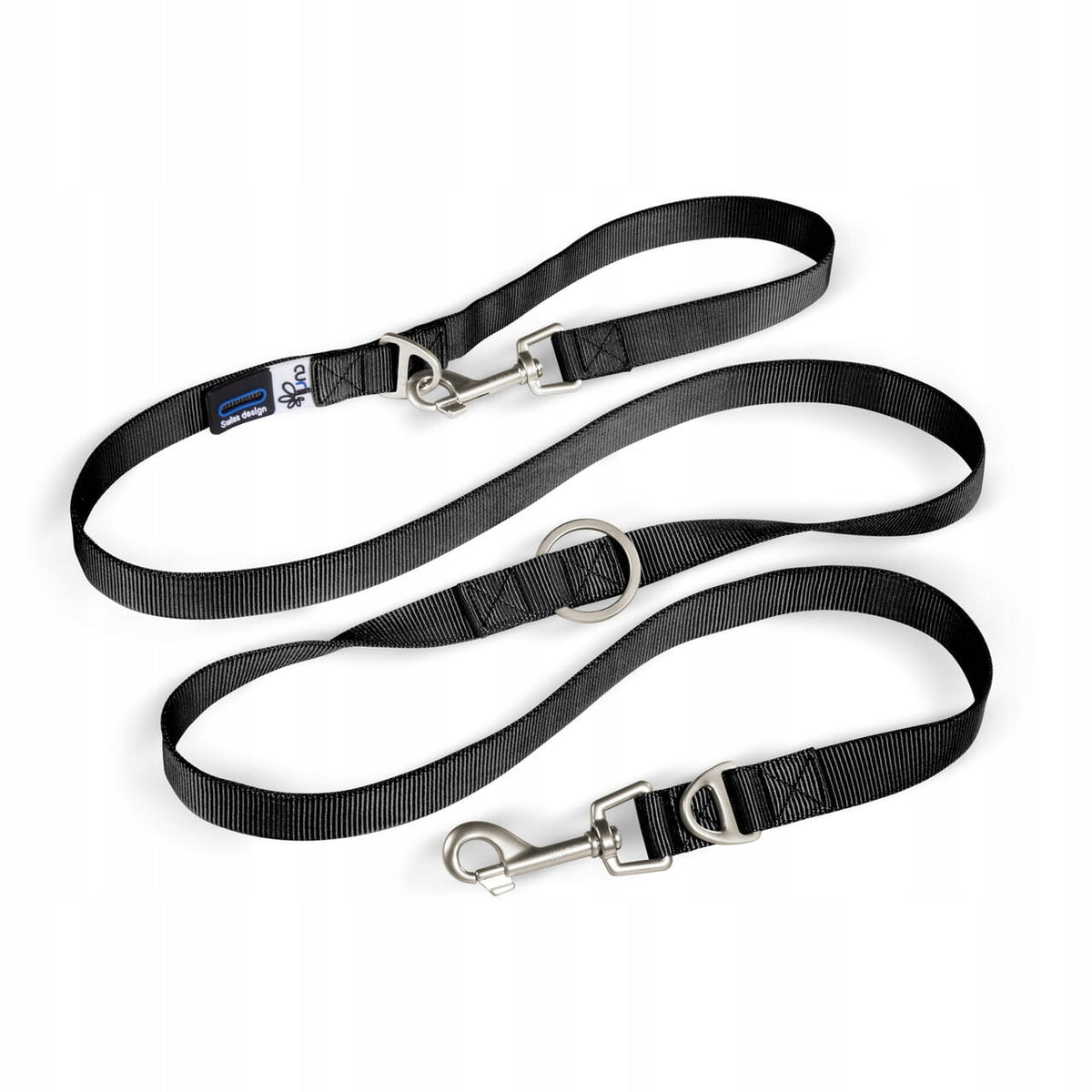 Curli Dog Lanyard Clipped Black Nylon M
