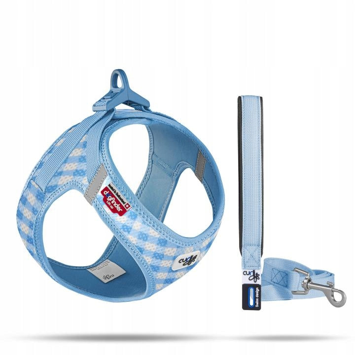 Curli Harness Lanyard Air Mesh Clasp Blue Caro 2XS