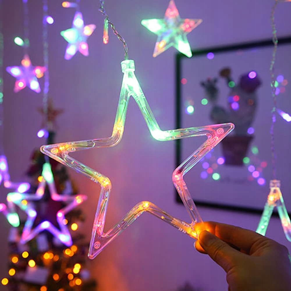 Curtain Light Stars LED Garland Lights for Christmas Tree Window COLORFUL Manufacturer code STAR/MULTI GALAXIA