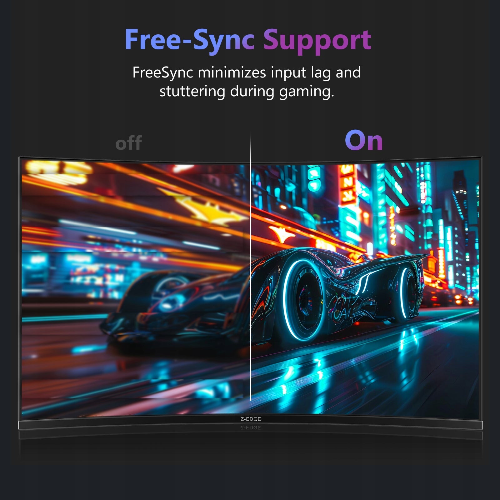 Curved Gaming PC Monitor Z-Edge UG27 200Hz 27” FHD 1080P 1ms FreeSync Manufacturer code UG27-PA