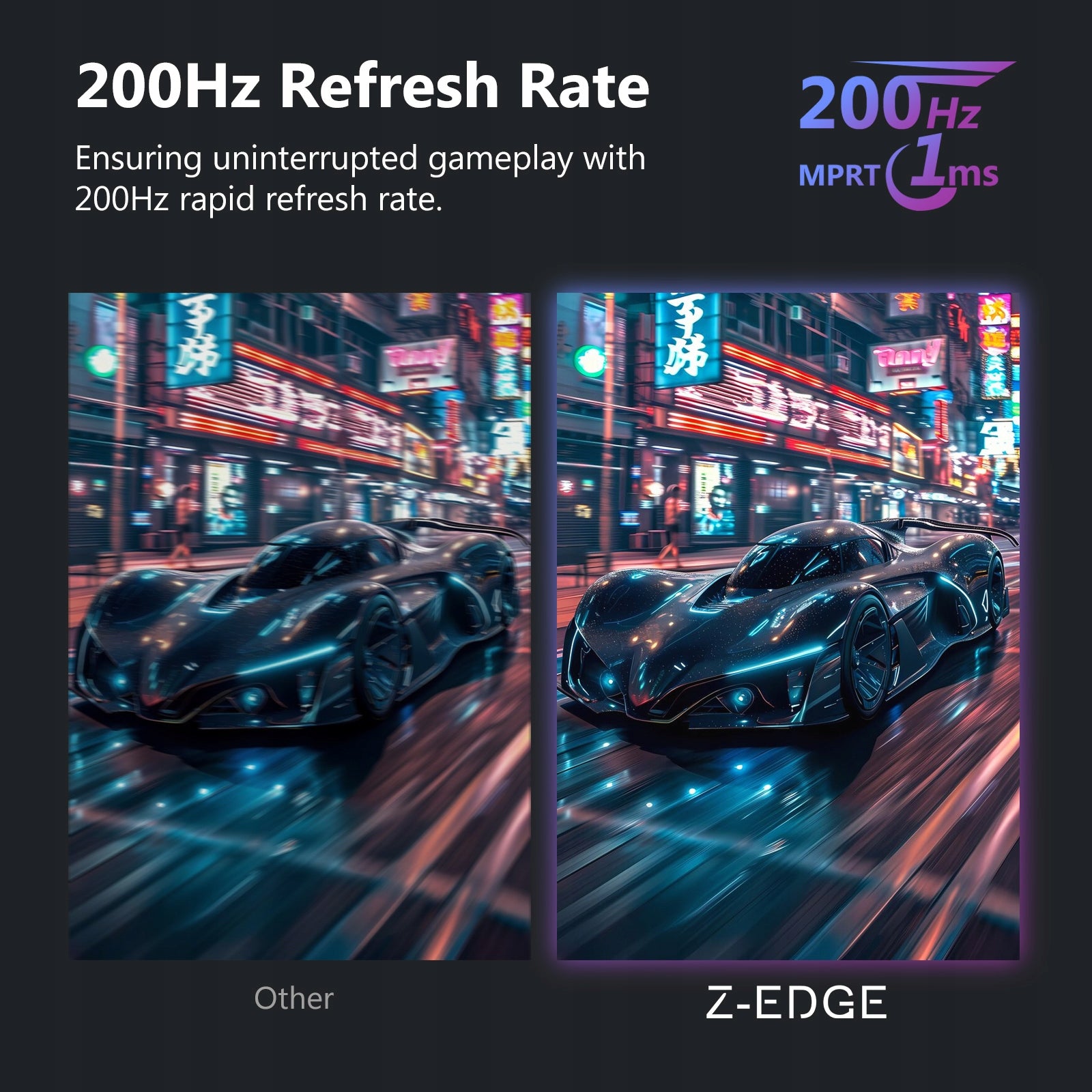Curved Gaming PC Monitor Z-Edge UG27 200Hz 27” FHD 1080P 1ms FreeSync Packaging status original