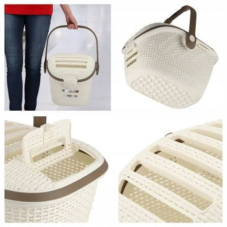 Curver Transporter for Cat Dog Rabbit Animals 38x33x51 to 9Kg Creme Product height 33 cm