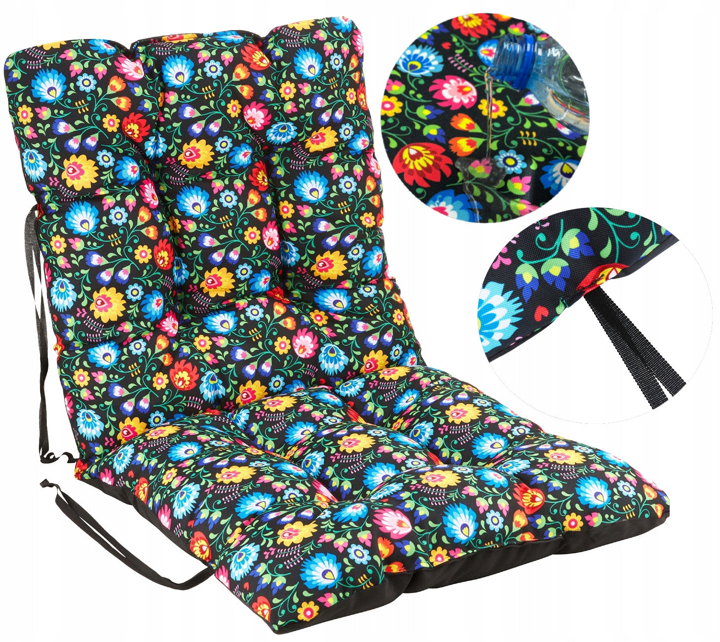 Cushion for garden bench 180x60x50 2+1 FOLK Pillow width 110 cm