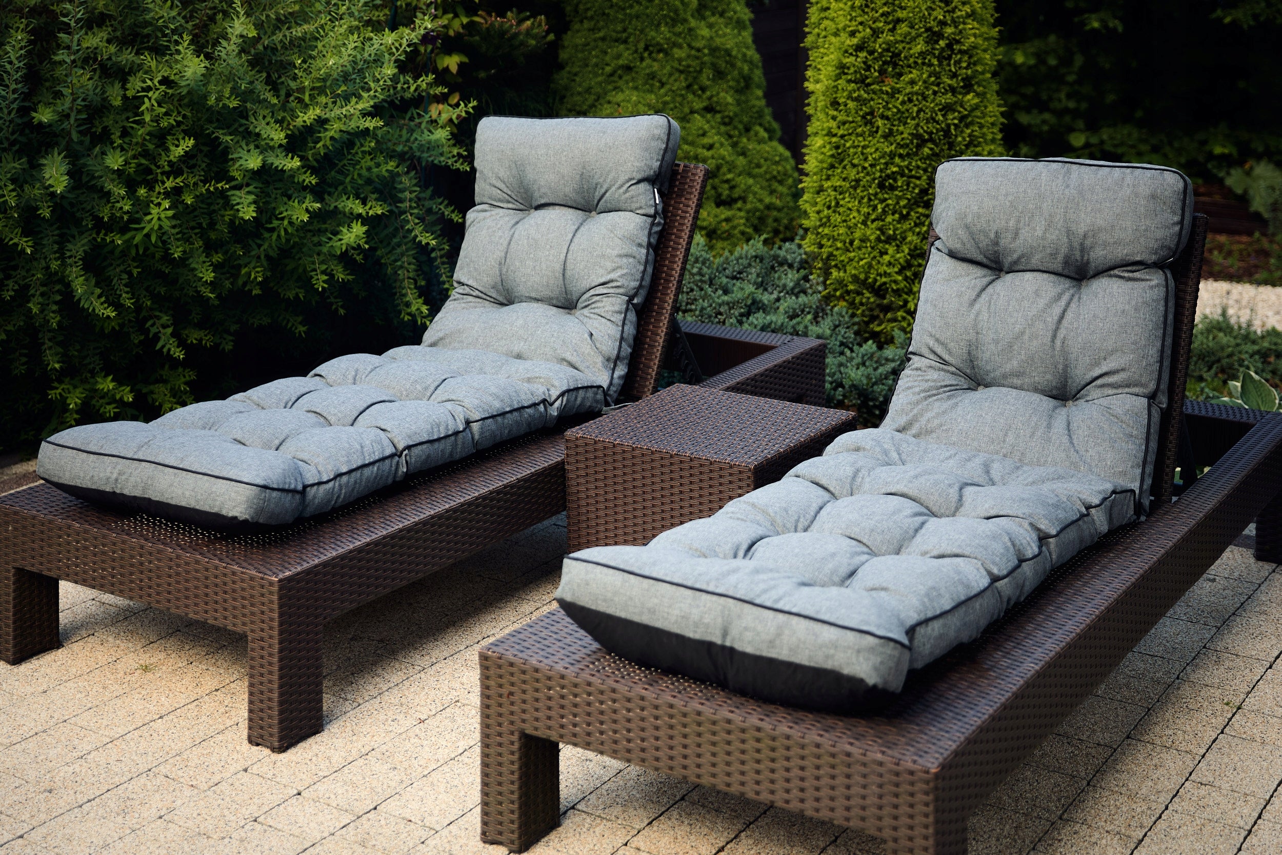 Cushion for garden sun lounger - beach - couch - garden bed 201x55 cm Pillow length 201 cm