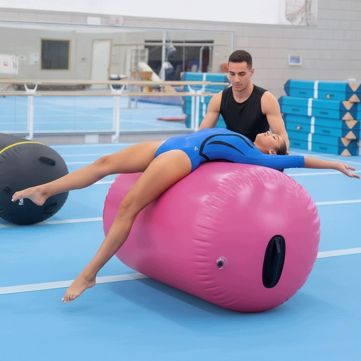 Cushioned Inflatable Inflatable Tube | Gymnastics Roller with Mesh 50x70cm Packaging status original