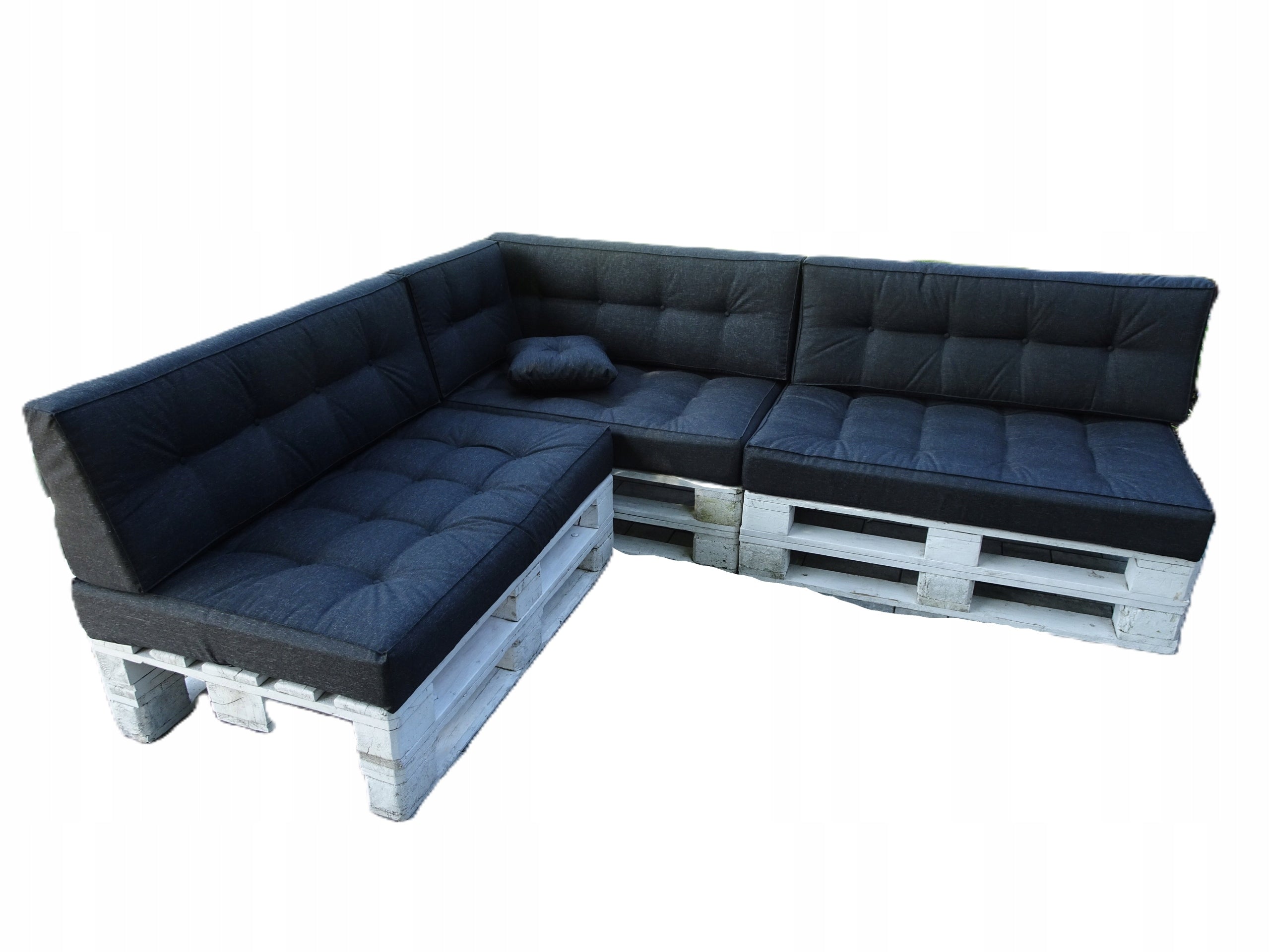 Cushions for three PALLETS set 8 pcs SILVER BLACK