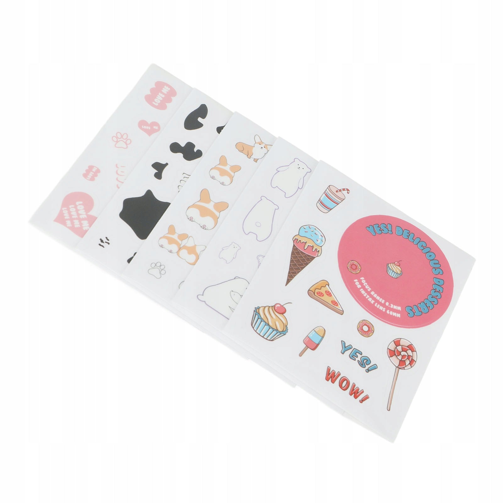 Cute Cartoon DIY Sticker Decoration 5 Different Sticker Designs for 7F Model 2615YMYY
