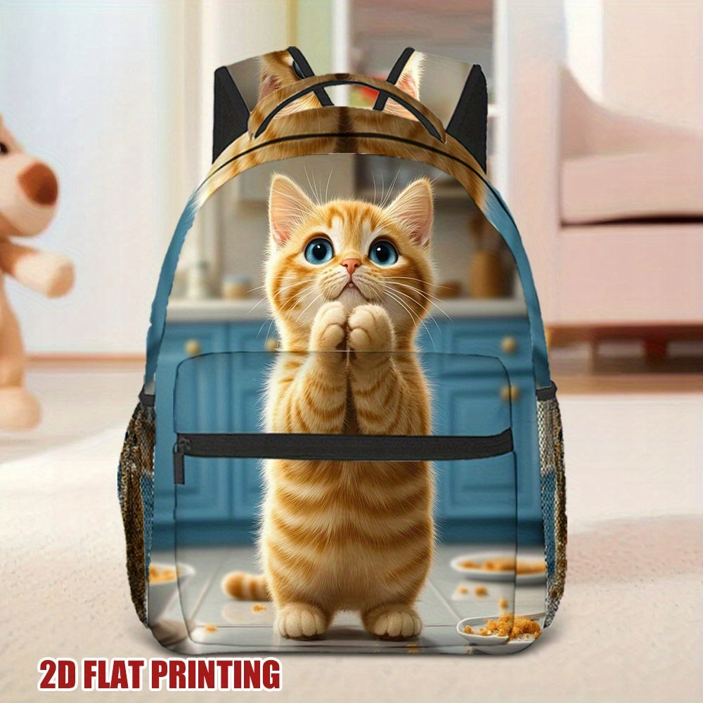 Cute Kitchen Kitty Backpack for Errands, Travel, and Work