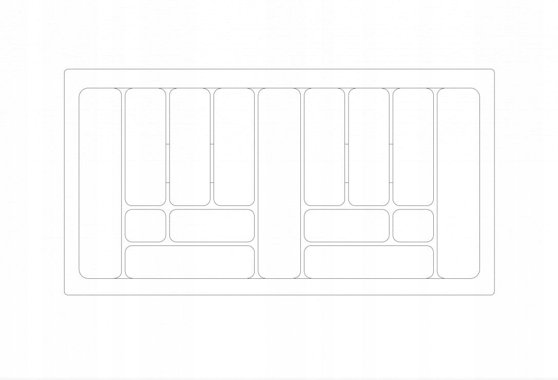 Cutlery insert/organizer for drawer BLUM 100 Brand no brand