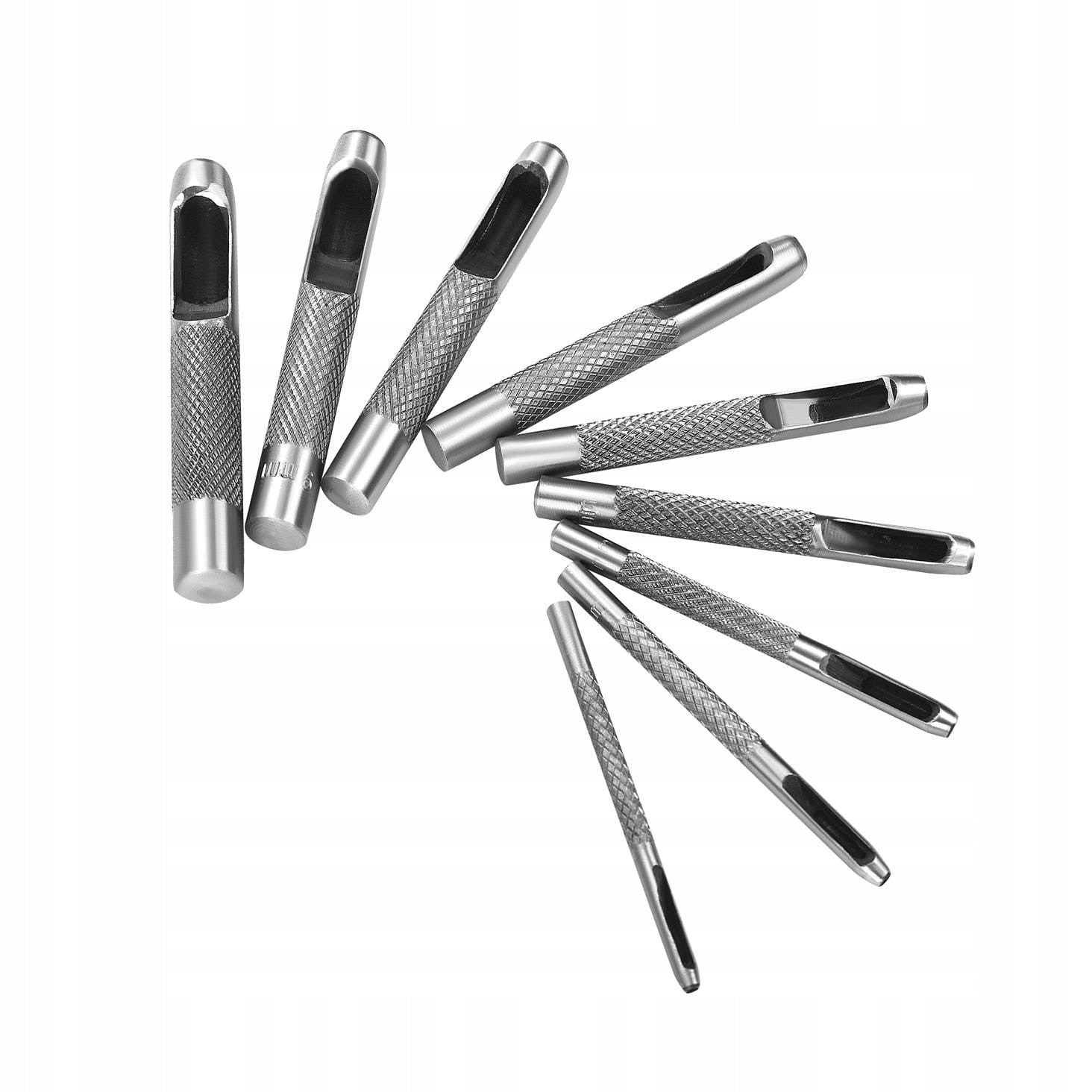 Cutters punches for rubber skin 9 el. + CASE