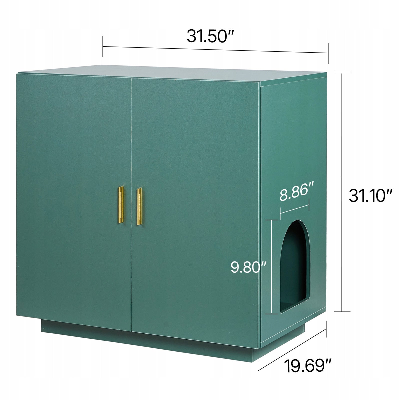 Cuvette Cabinet 80x50x79CM Cat Cuvette Wooden With Double Doors EAN (GTIN) 197988893622